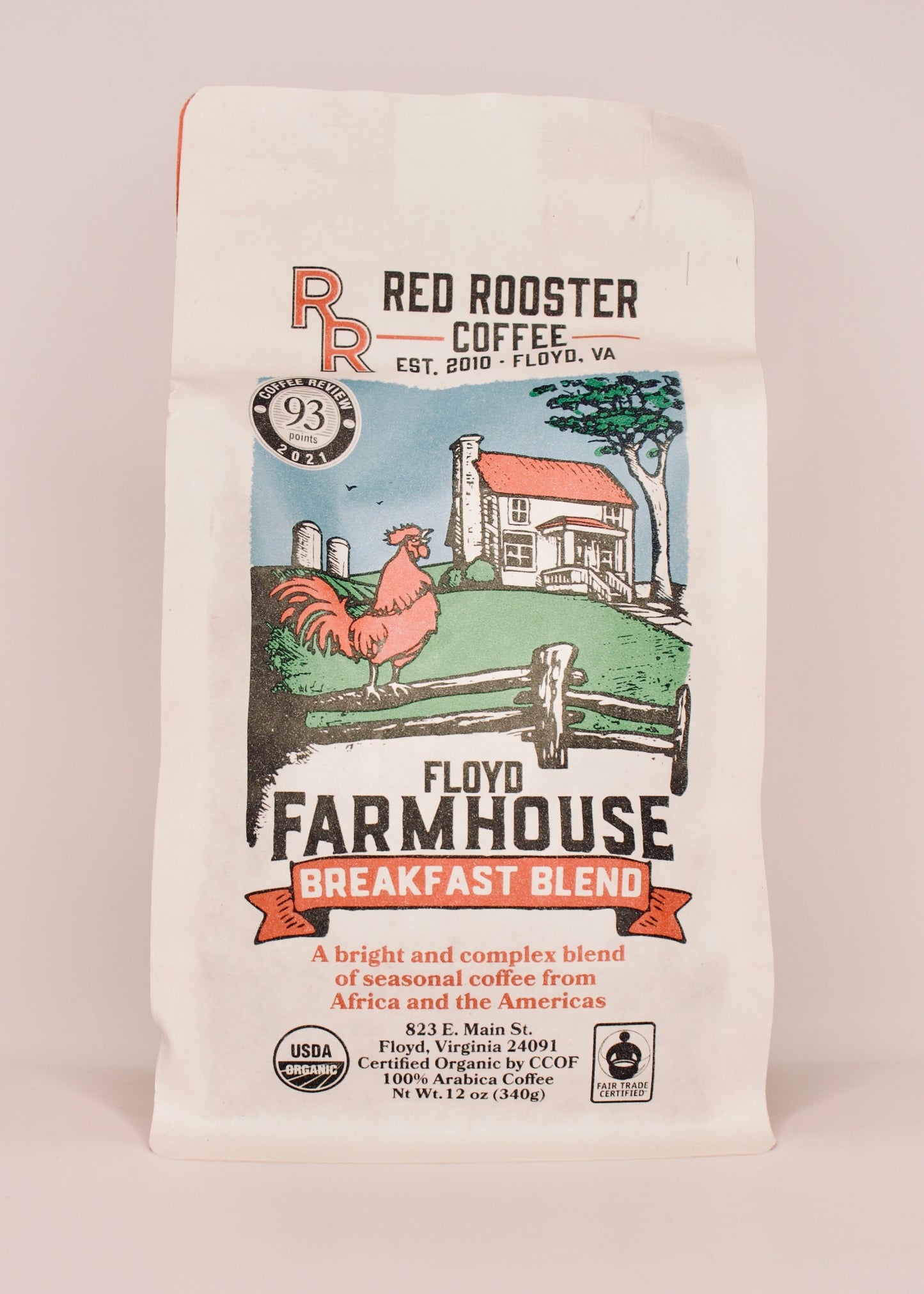 Red Rooster Coffee Farmhouse Breakfast Blend 340 g